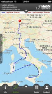 Die Route von Leben atmen