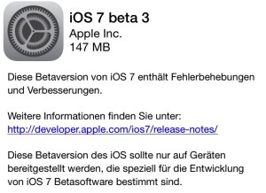 iOS 7 Beta 3