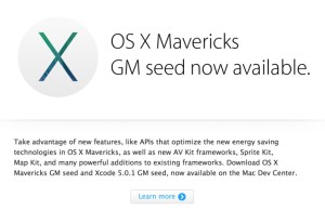 OS X Mavericks Golden Master