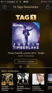 12 Tage Geschenke Justin Timberlake