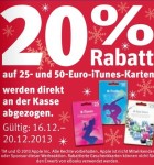 Rossmann iTunes Karten 20 Prozent