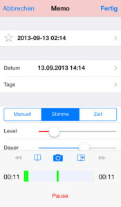 Audio Memos Diktiergerät für iOS