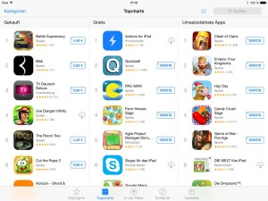 iPad App Store Charts