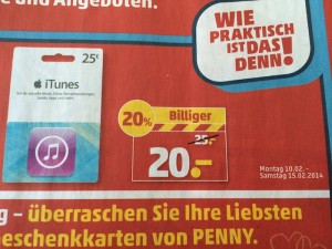 iTunes-Karte Penny