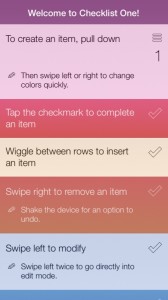 Checklist One