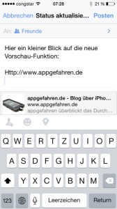 Facebook Vorschau