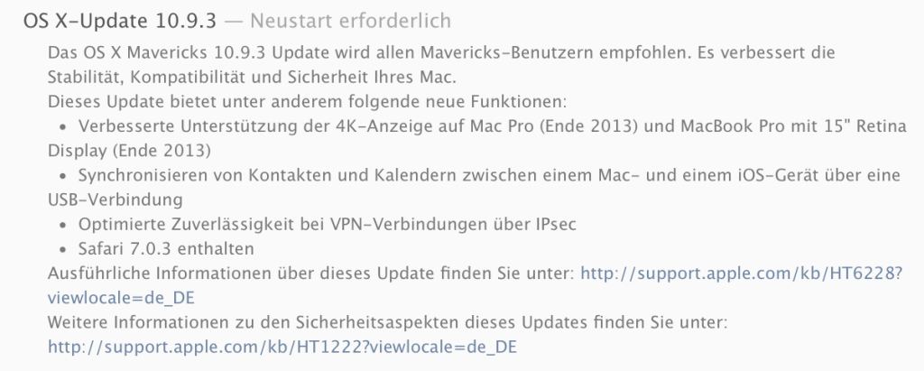 Mavericks Update