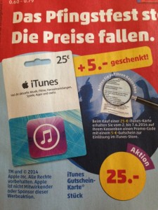 iTunes-Karten Penny