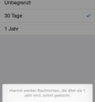 iOS 8 Einstellungen Nachrichten sichern