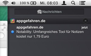 Push Mitteilung mit Roost
