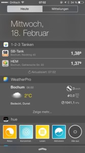 1-2-3 Tanken Widget