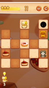 Feed the cat with sweets