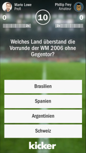 Kicker Fussball Quiz