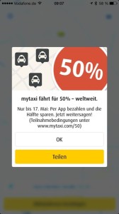 myTaxi 50 Prozent