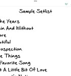 Setlists 1