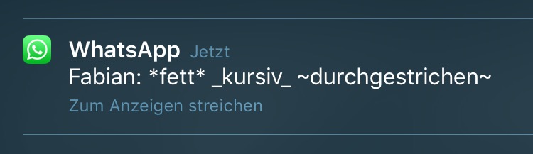 whatsapp text vorschau
