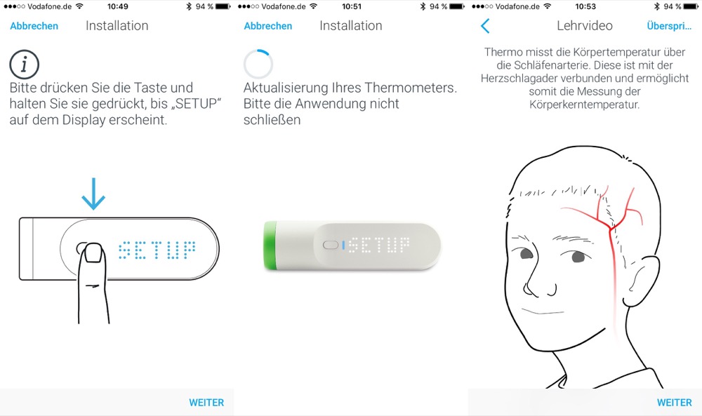 Withings Thermo Einrichtung