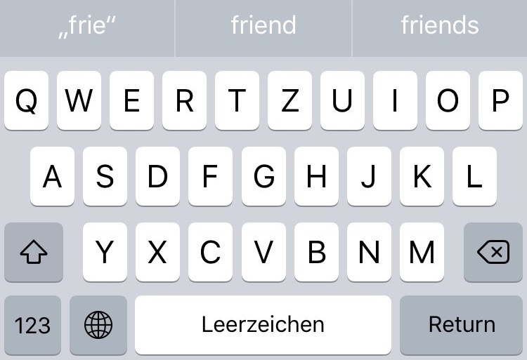 iOS 10 Tastatur