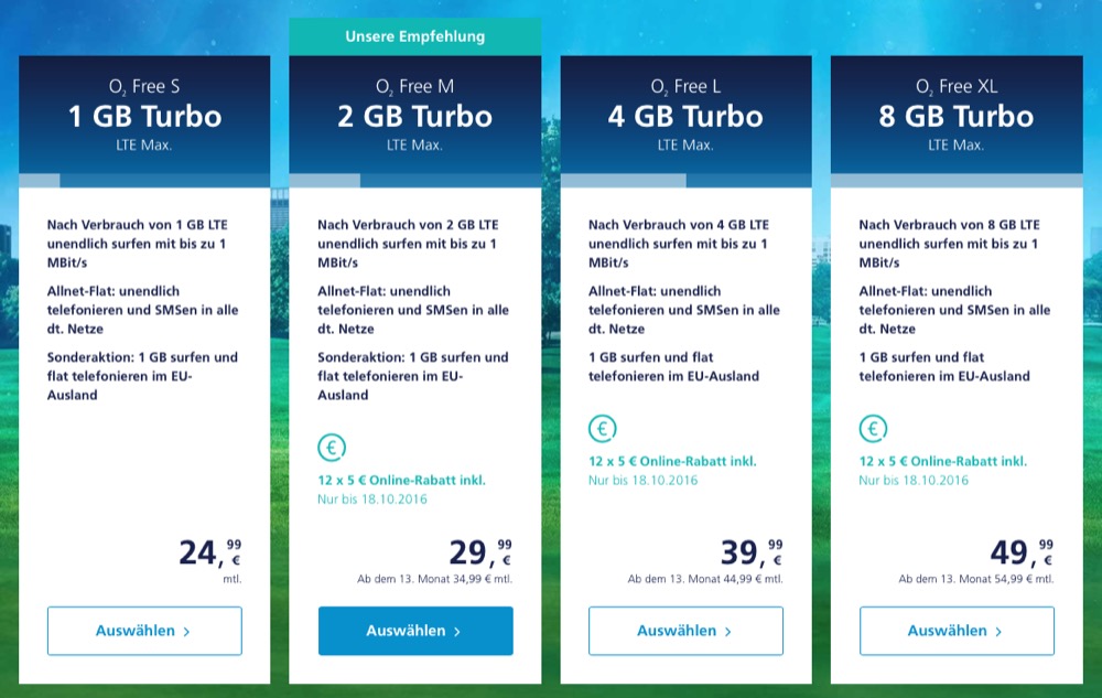 o2 Free Tarife