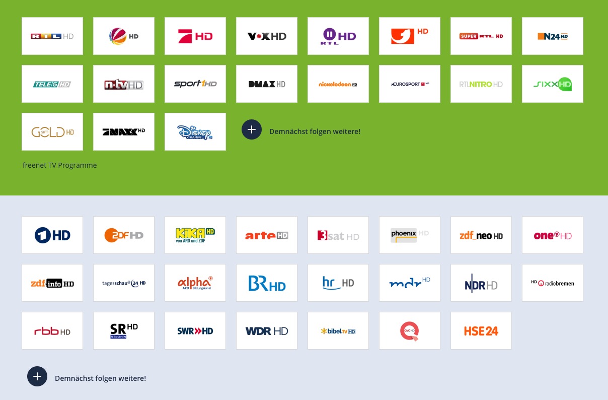 Freenet tv Sender