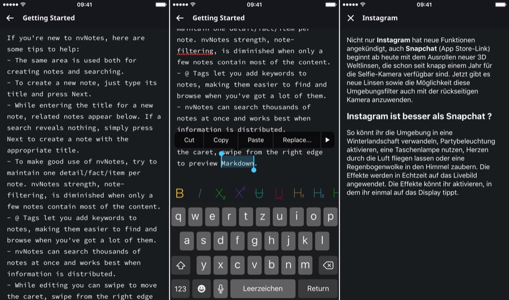 nvNotes dark