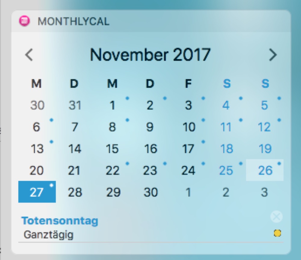 MonthlyCal Mac