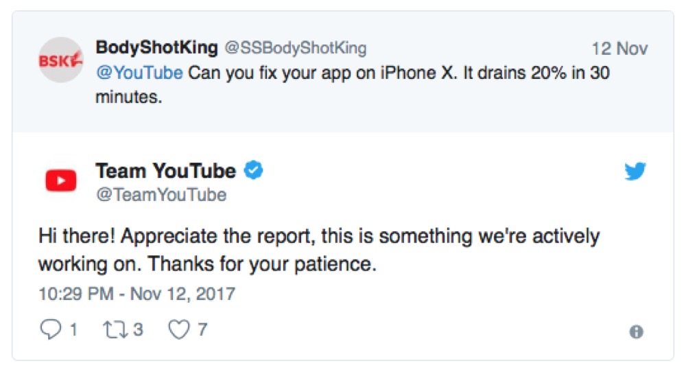 YouTube Akkuprobleme Twitter