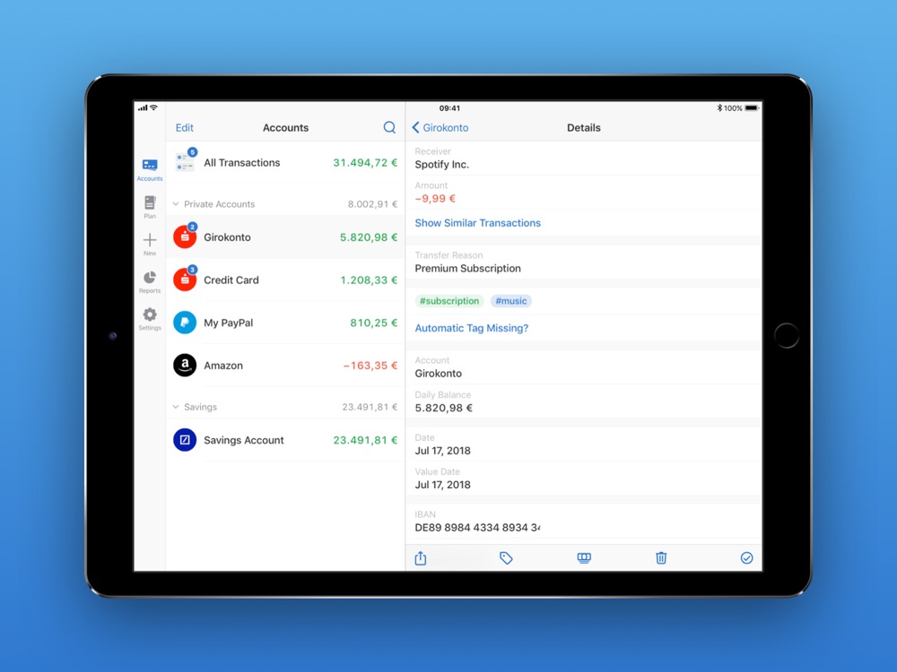 Outbank 2 iPad