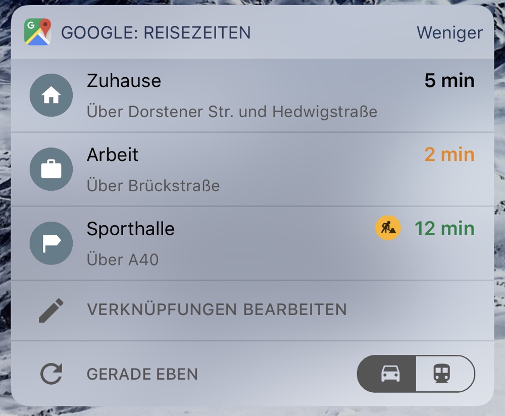 google maps reisezeiten