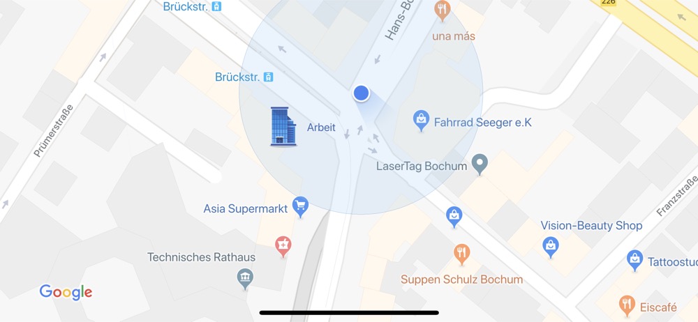 google maps sticker arbeit