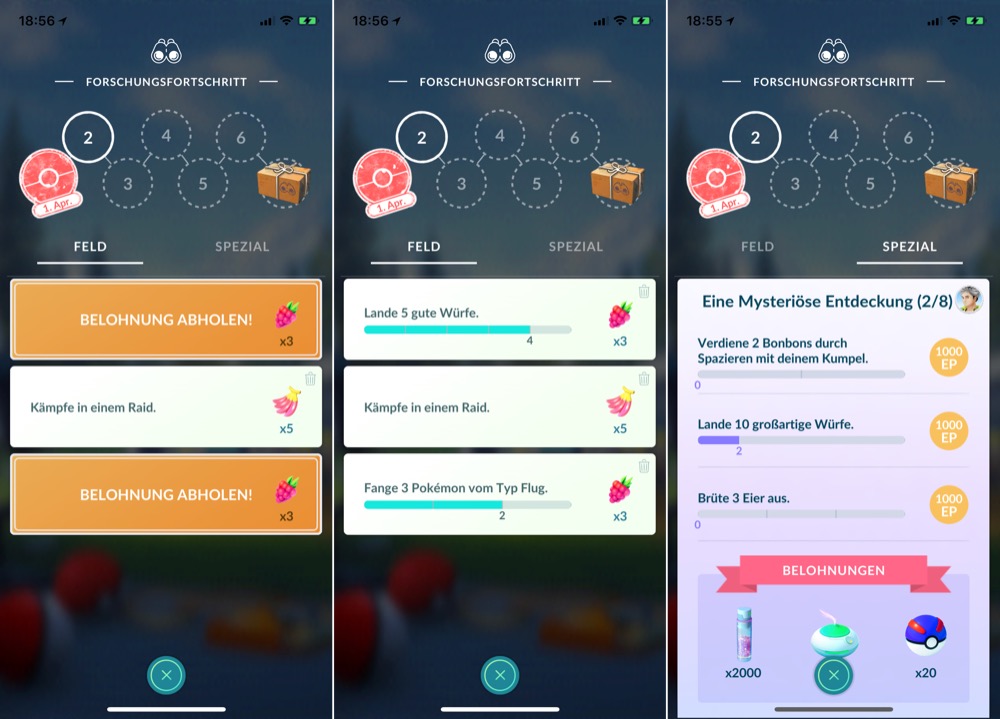 pokemon go forschung feld