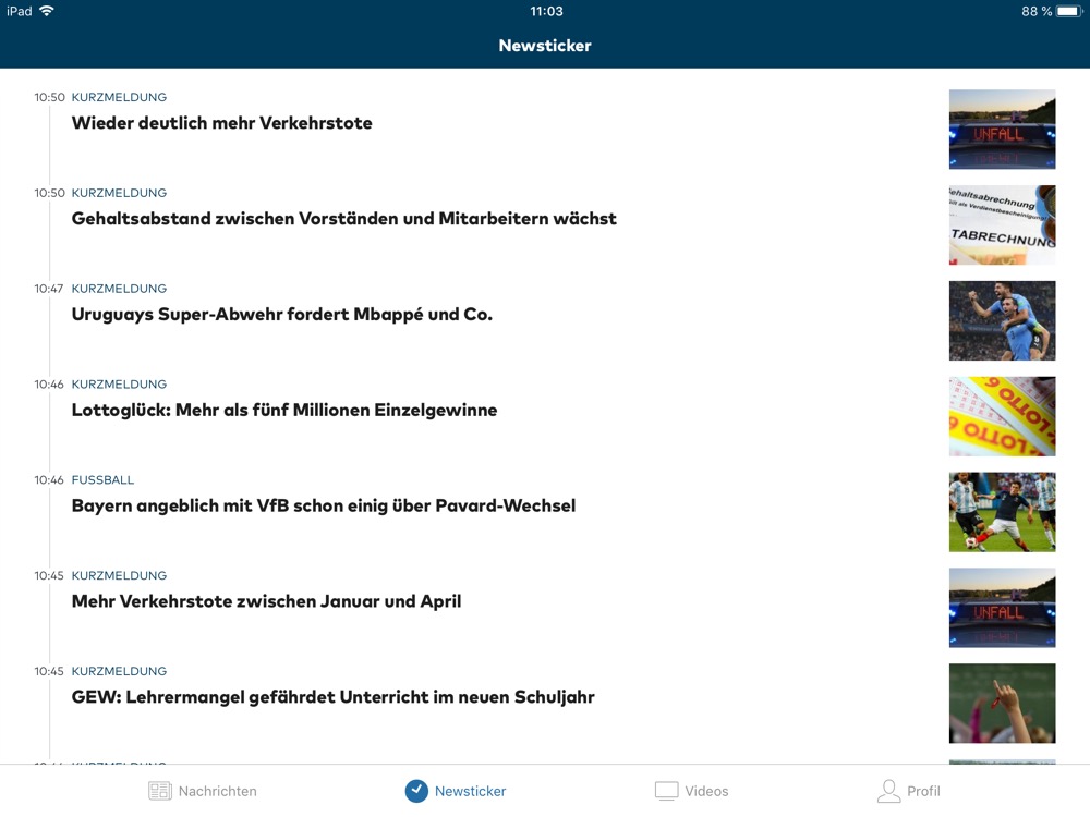 WELT News iPad 2