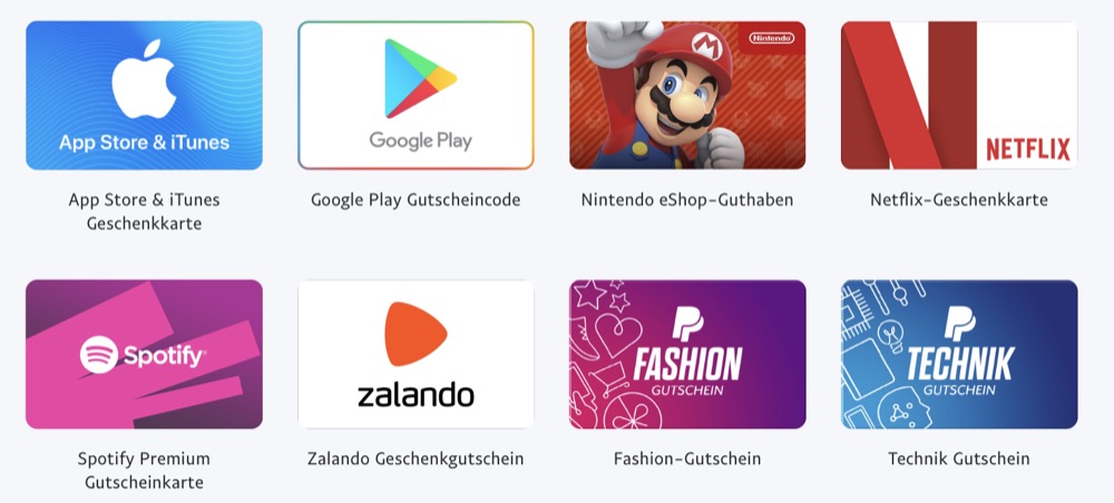 PayPal Gutscheine