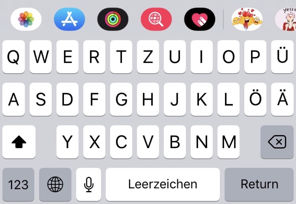 iPhone 7 Tastatur Hoch