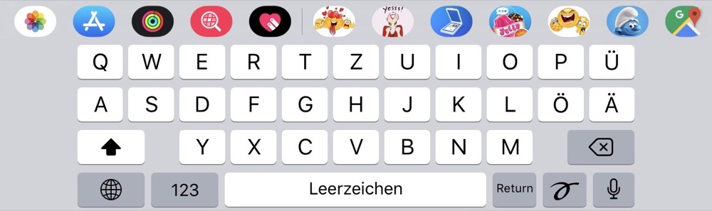 iPhone 7 Tastatur Quer