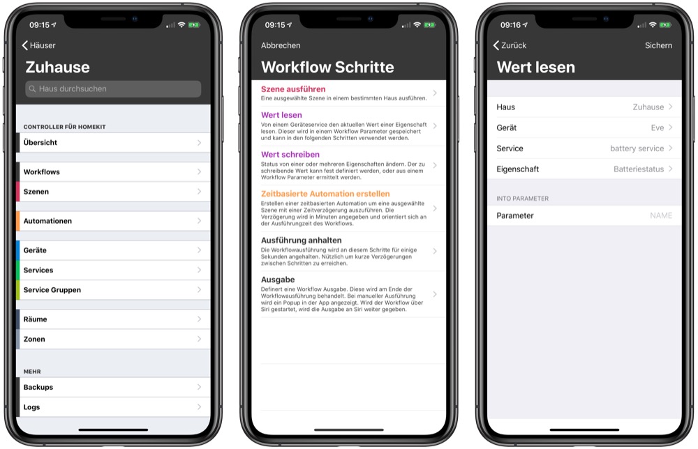 Controller für HomeKit zeigt neue Workflows