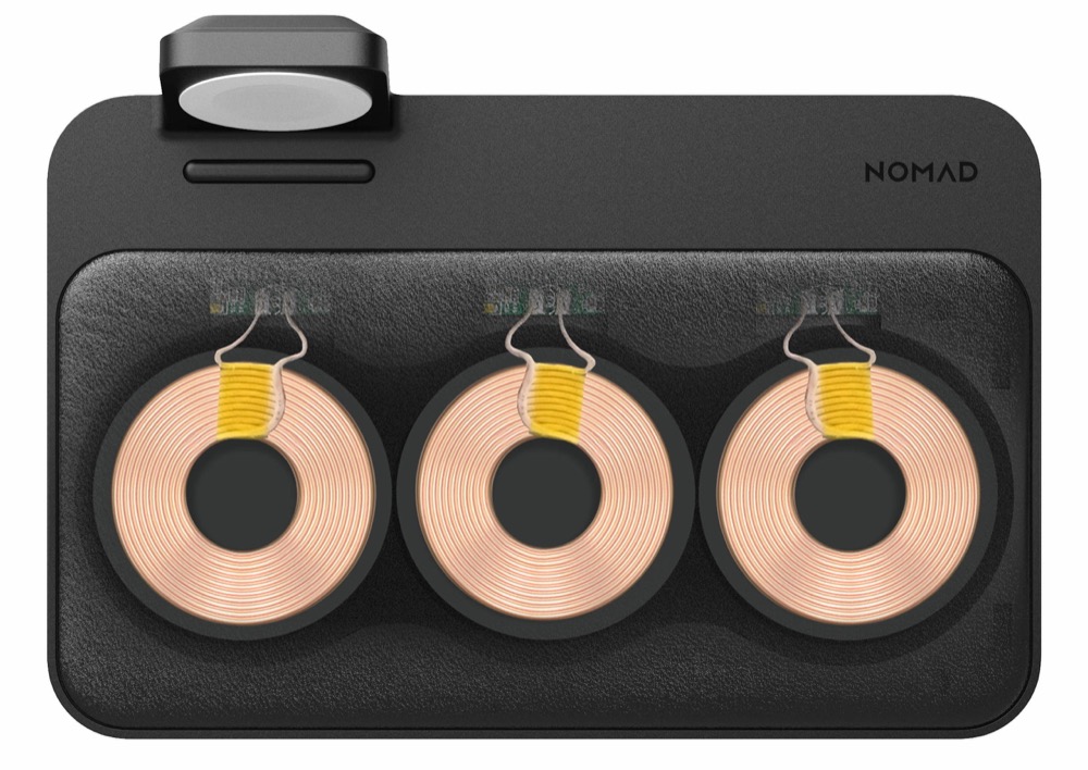 Nomad Base Station mit Qi-Ladespulen