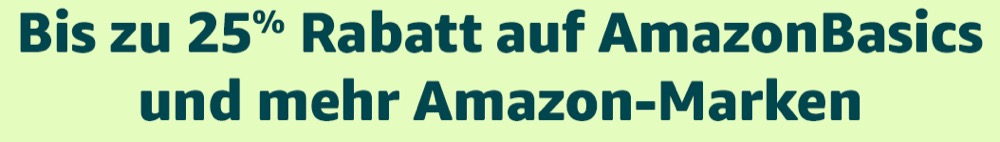 AmazonBasics Logo mit Rabattschild
