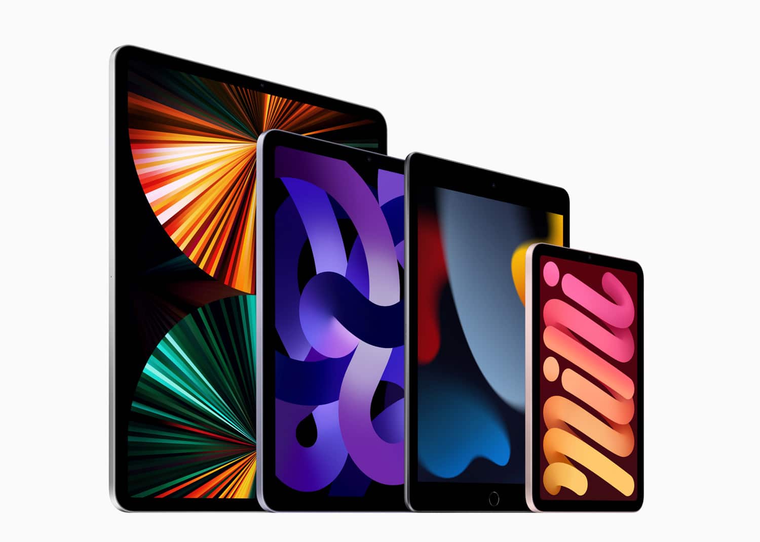 Verschiedene iPad-Größen nebeneinander