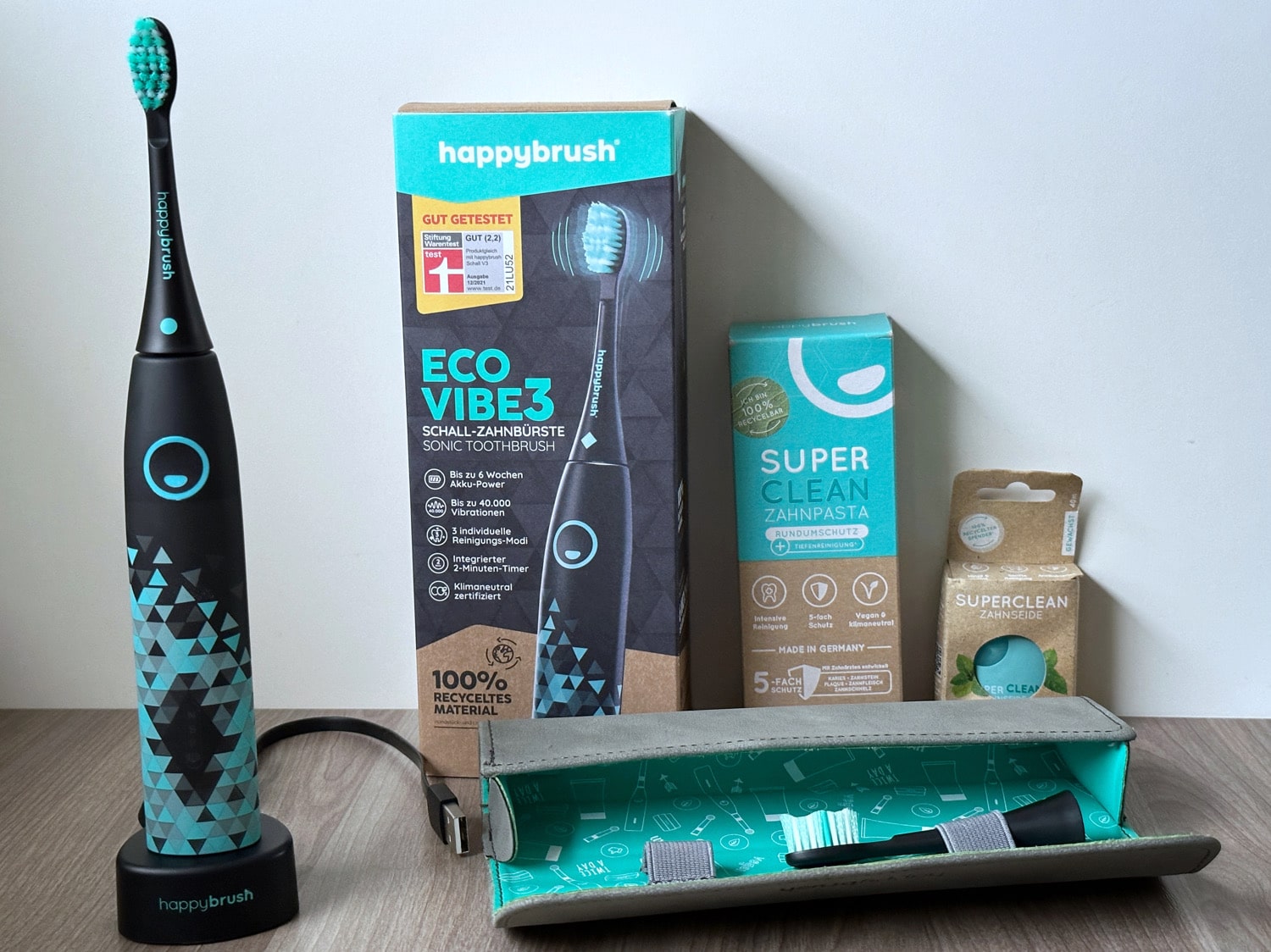 Happybrush Eco Vibe 3 Schallzahnbürste mit Zubehör