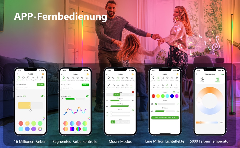 VOCOlinc Stehlampe mit VOCOlinc App