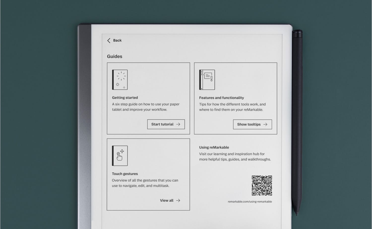 Tutorials auf dem reMarkable 2 unter v3.6