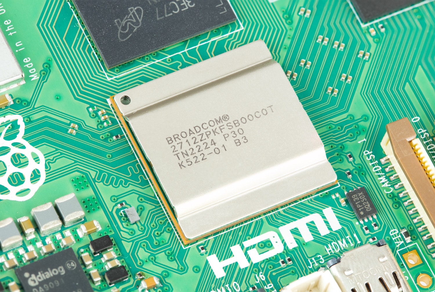 Detailansicht der Platine des Raspberry Pi 5
