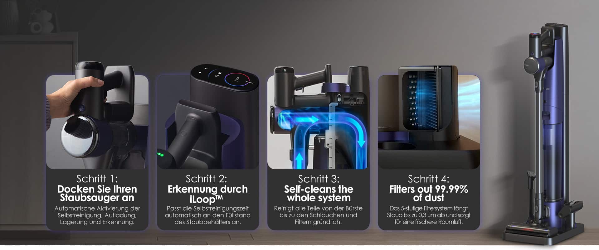 Selbstreinigung des Tinceo Pure One Station