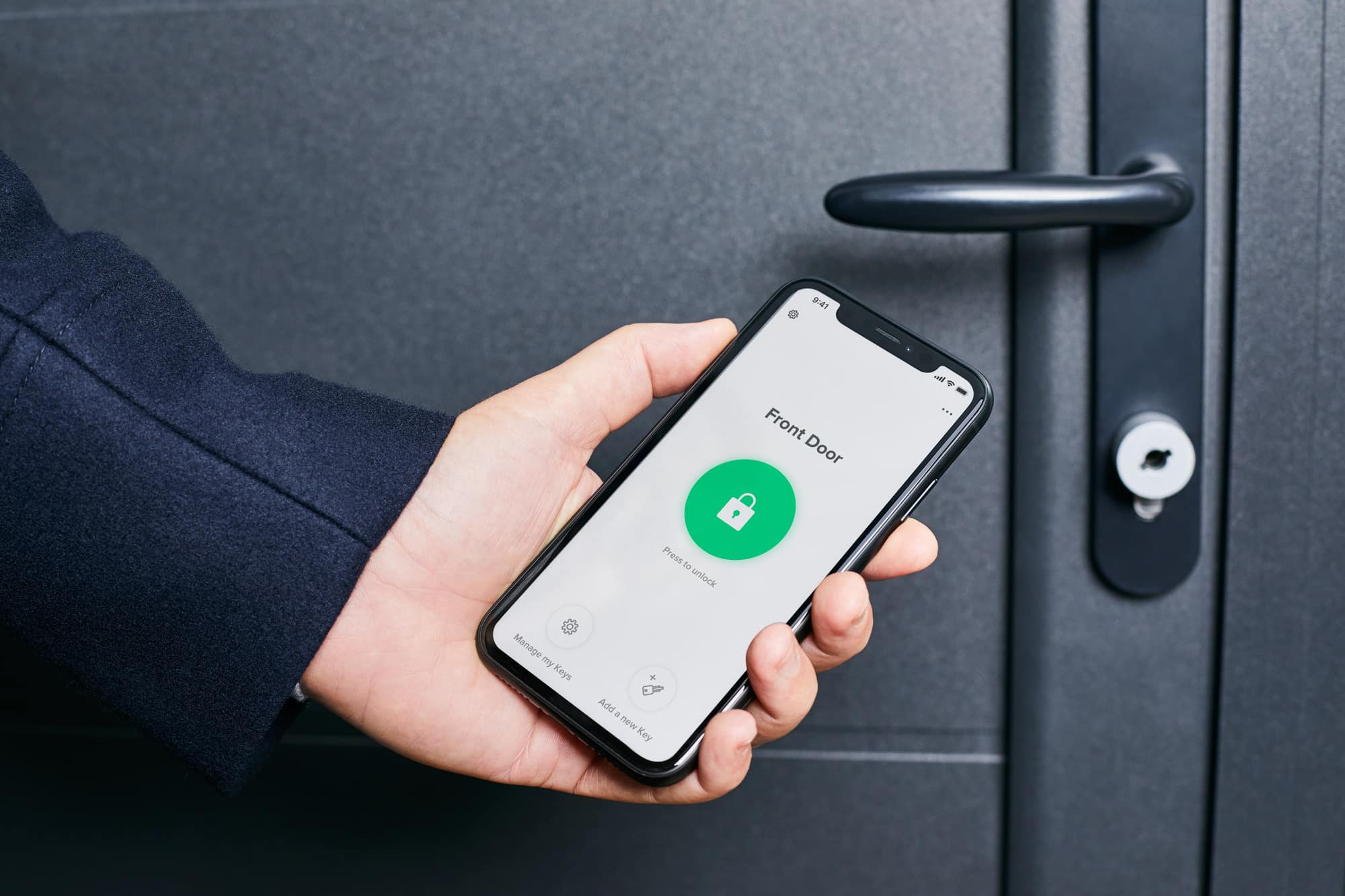 Netatmo App öffnet die Tür