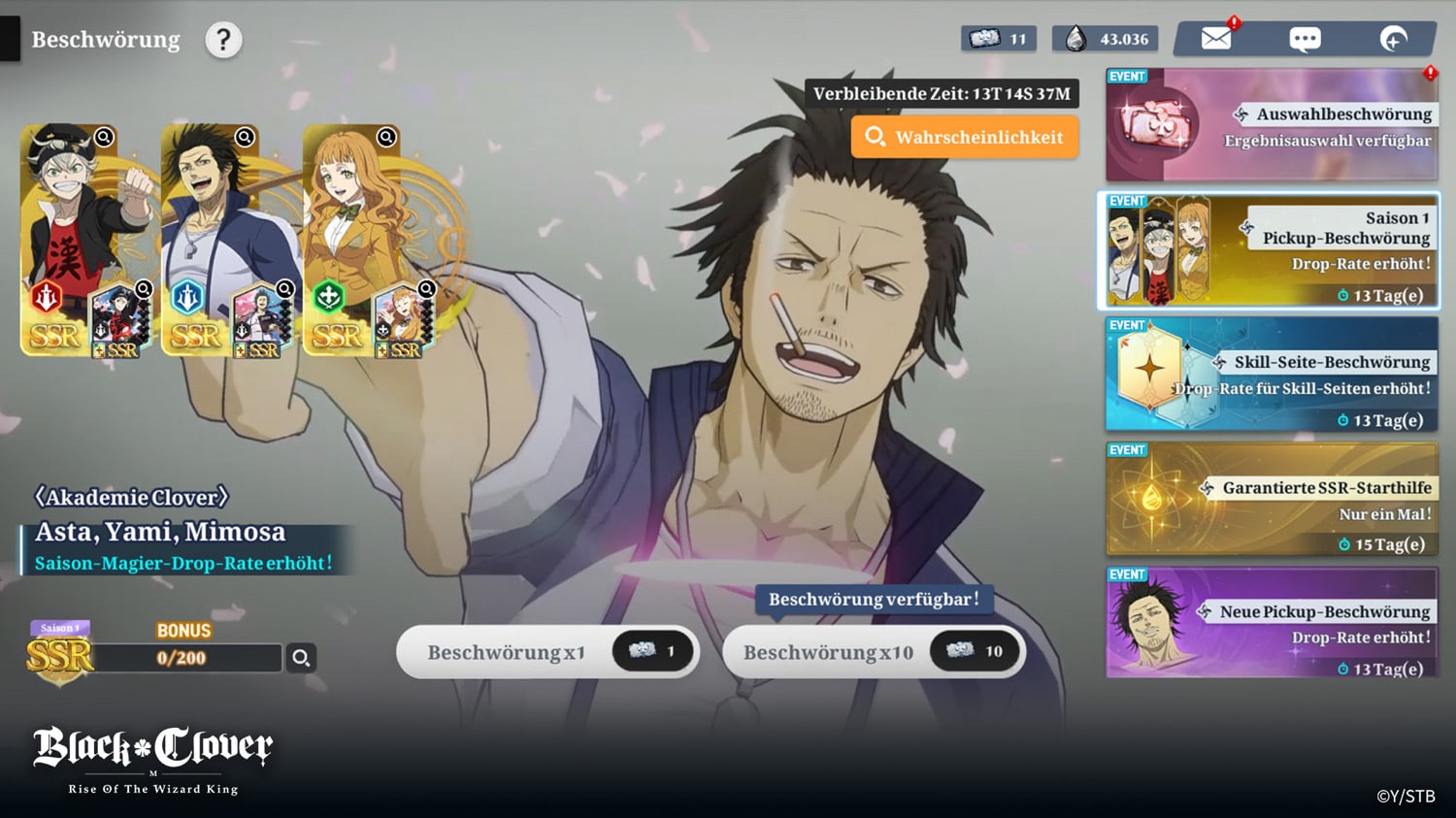 Screenshot aus Black Clover M
