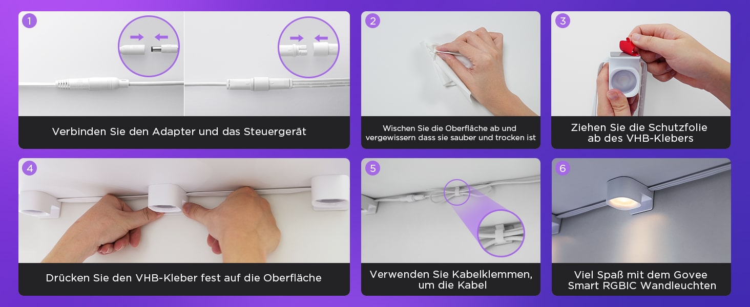 Installation der Govee String Downlights