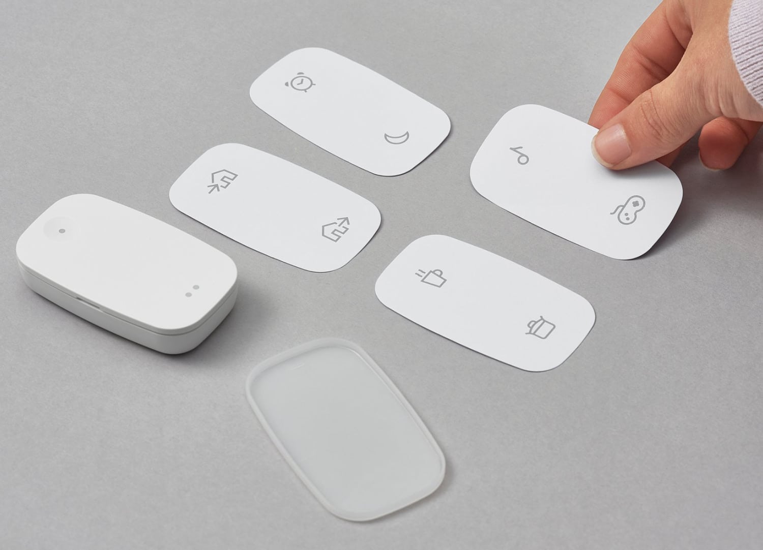 IKEA Somrig Button mit verschiedenen Aufklebern