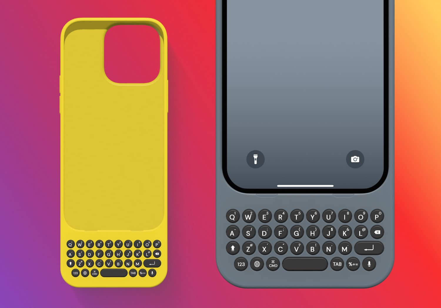 Clicks Creator Keyboard in Gelb und Grau