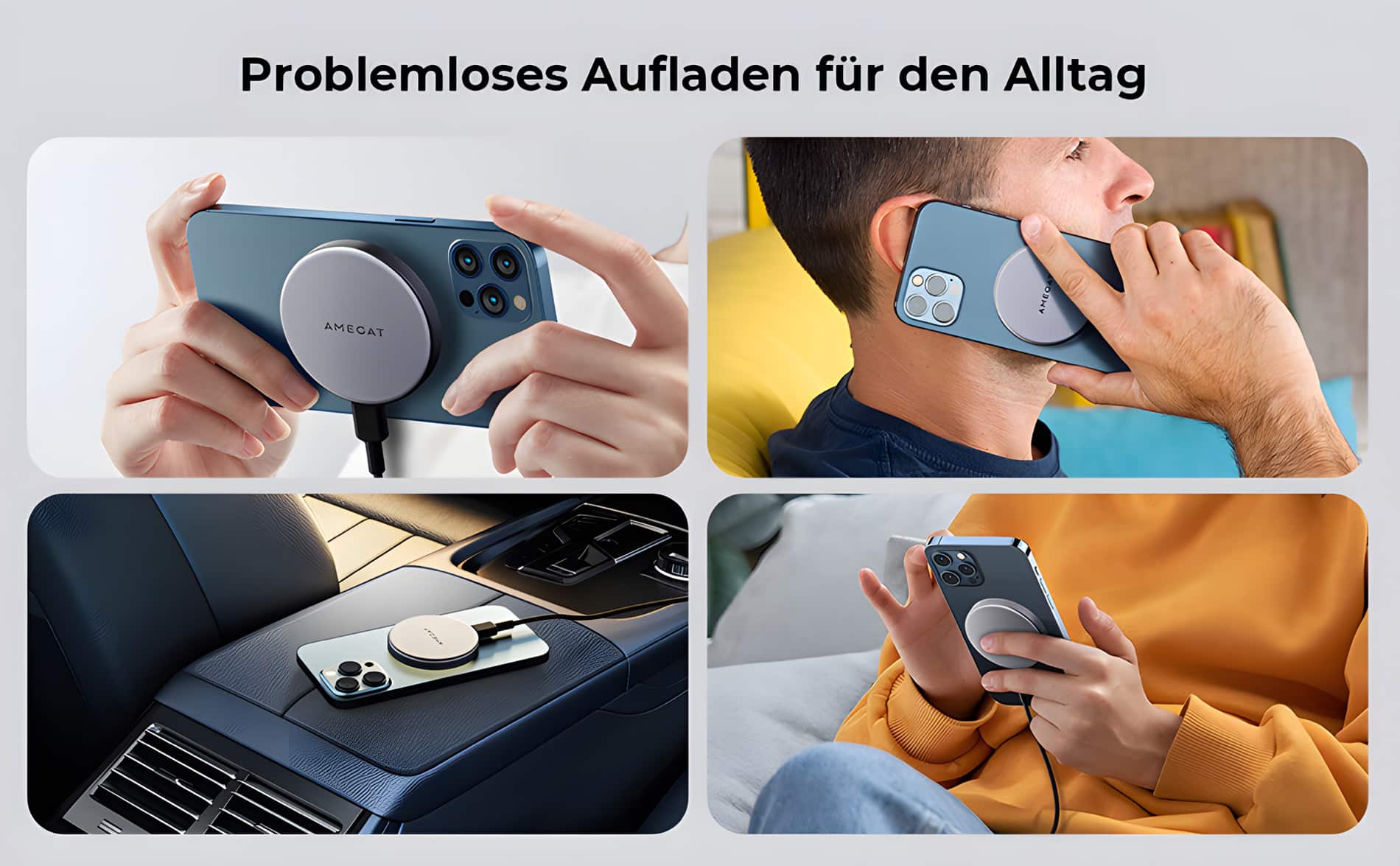 Amegat MagFusion Aura Ladepad mit Qi2